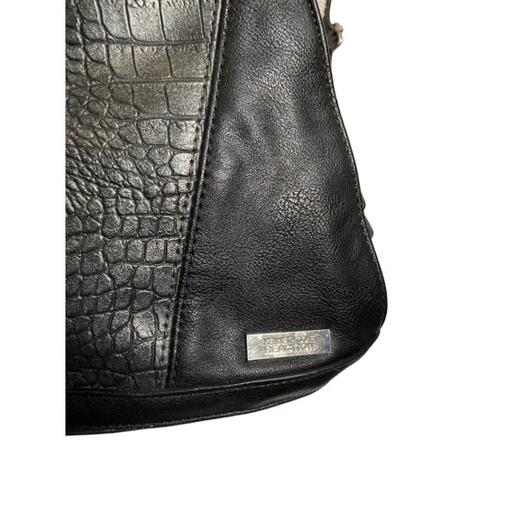 Kenneth Cole Leather Backpack Adjustable Strap Zip Pocket One Size Black - Picture 7 of 11